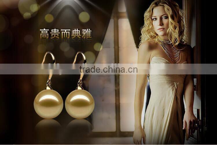 10-11 mm golden south sea pearl earrings