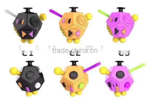 2017 hot sale 12 sides newest fidget cube Relieves Stress And Anxiety