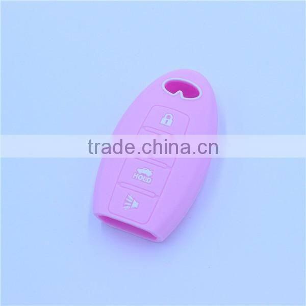 Nice 4 buttons silicone car key cover , remote key jackets for infiniti
