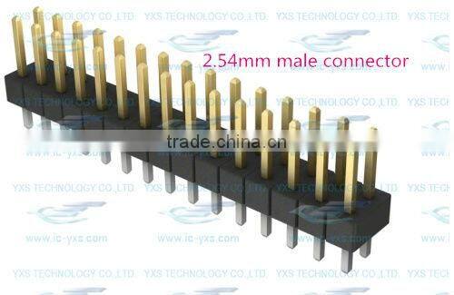 2.54mm 2*15pins gold plated through hole connector PBC Series Dual Side male connector