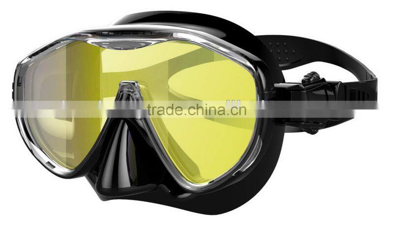 CE approval Silicone Diving mask with mirrored lens,diving Equipment for Spearfishing (MM-100)