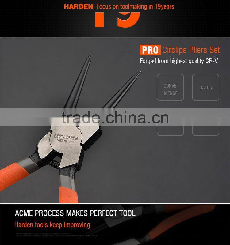 Functional OEM Service Internal Straight Jaw Professional 7" Circlip Pliers