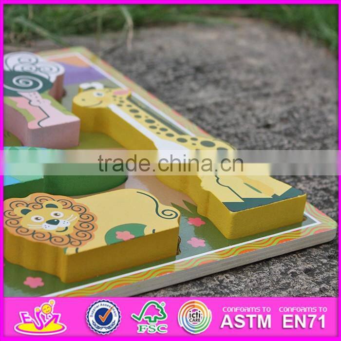 2016 new design educational wooden animal shape games for preschoolers W14D017