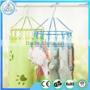 Wholesale metal hanging clothes, indoor clothes,wire pegs clothes