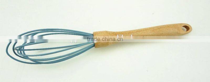 13039 Silicone Whisk with wooden handle