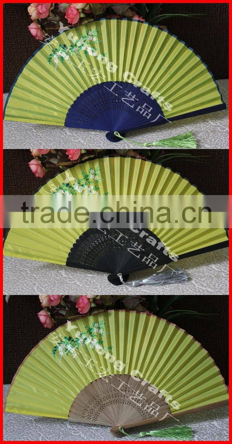 Colorful ladies bamboo fan for gift