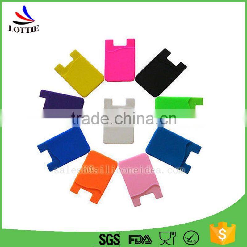 China Manufacturers Smart wallet Silicone cell phone credit card holder