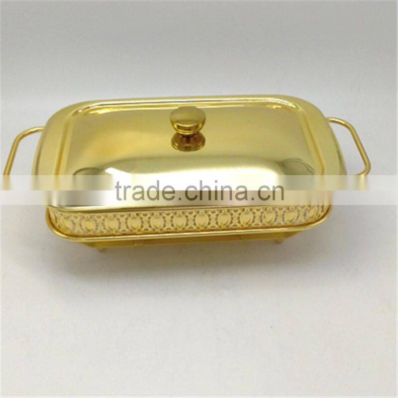 Best selling hotel buffet chafing dish food warmer with glass dish