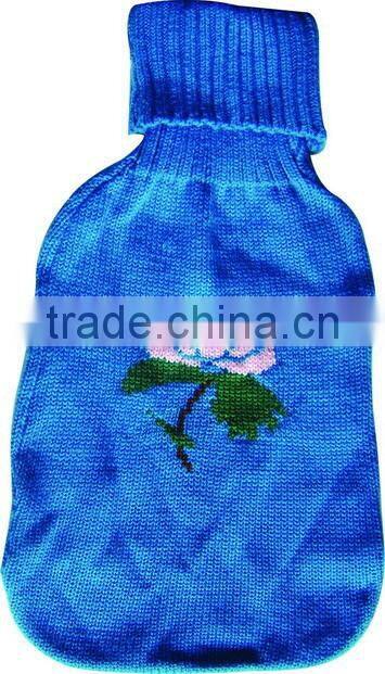 Cheap embroidery Hot water bottle cover factory