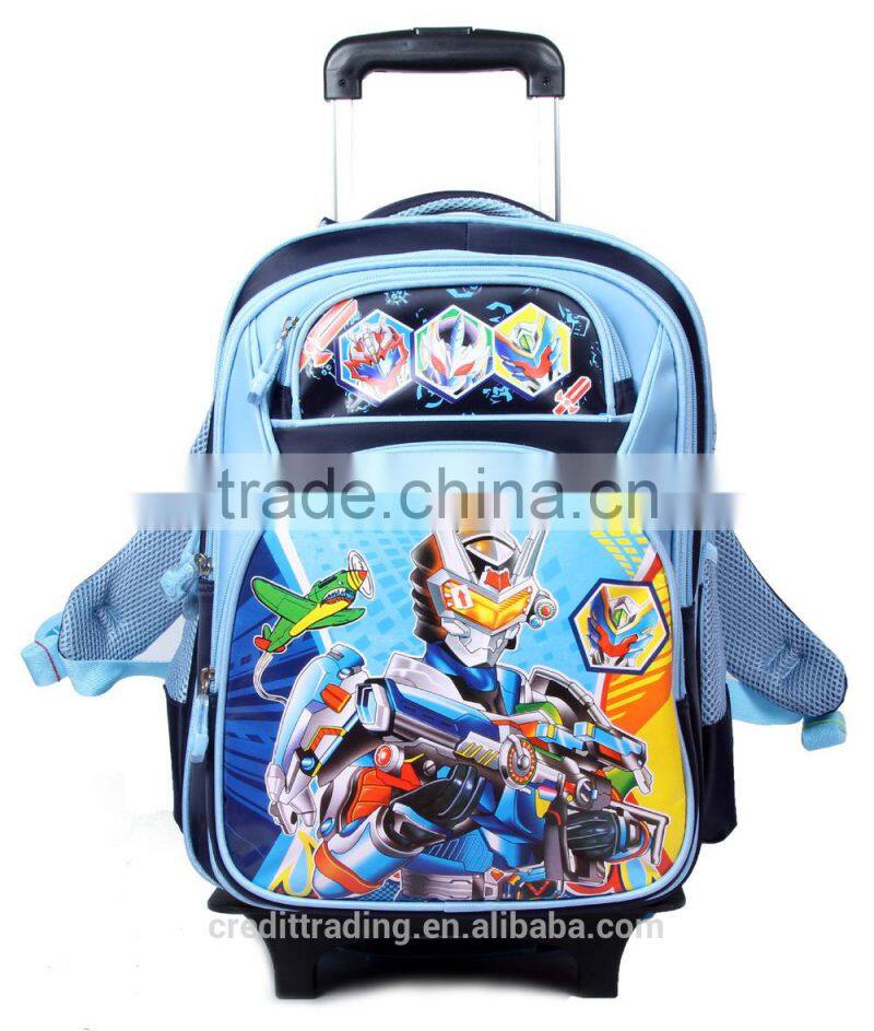 stylish printing school trolley bag for kids