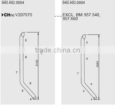 Mercedes truck muffler, ACTROS,EXHAUST PIPE,