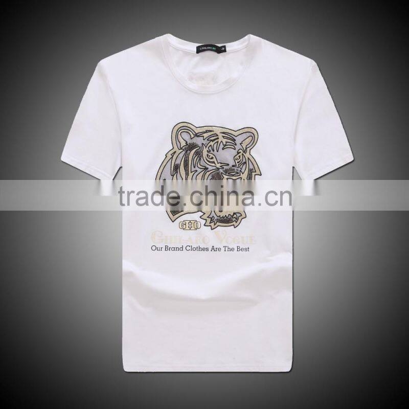 Men's 95%cotton 5%spandex blank mens t-shirts wholesale
