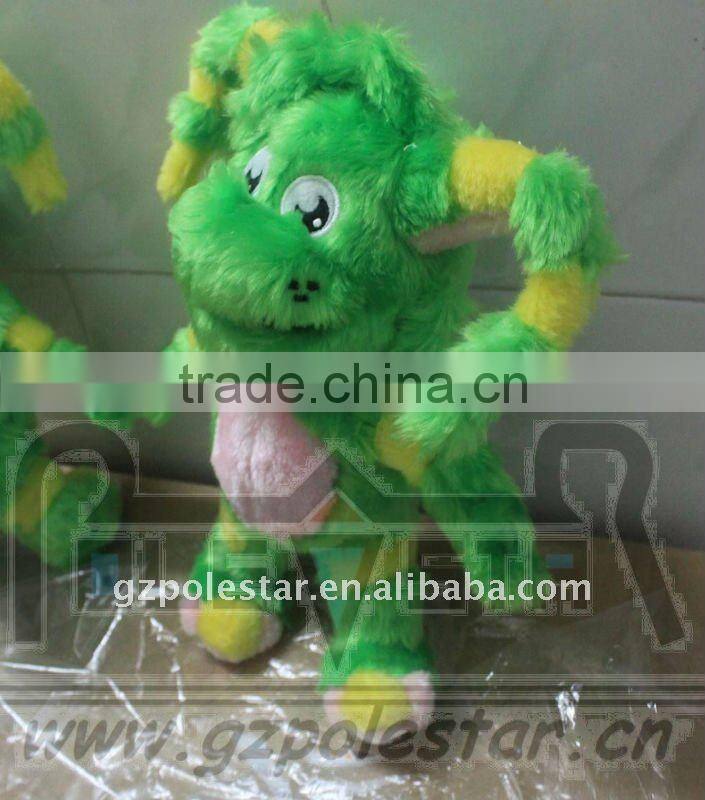 .custom long fur plush catoon plush toys