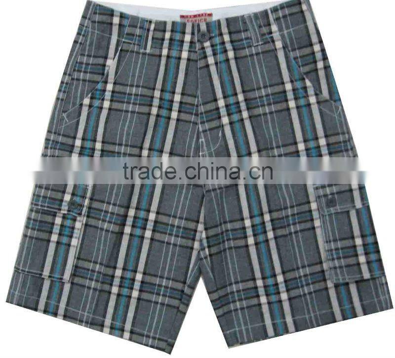 POPULAR!BU-090A Men's YD Check Shorts