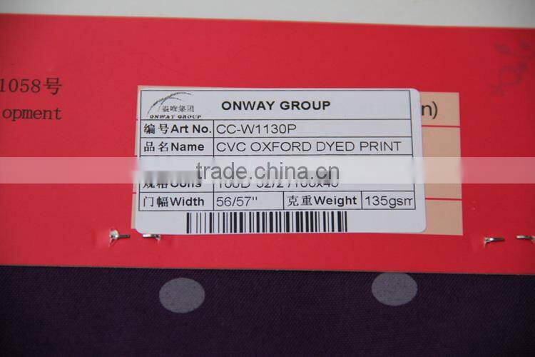 Cicheng company sells the best fabric,cvc oxford dyed print