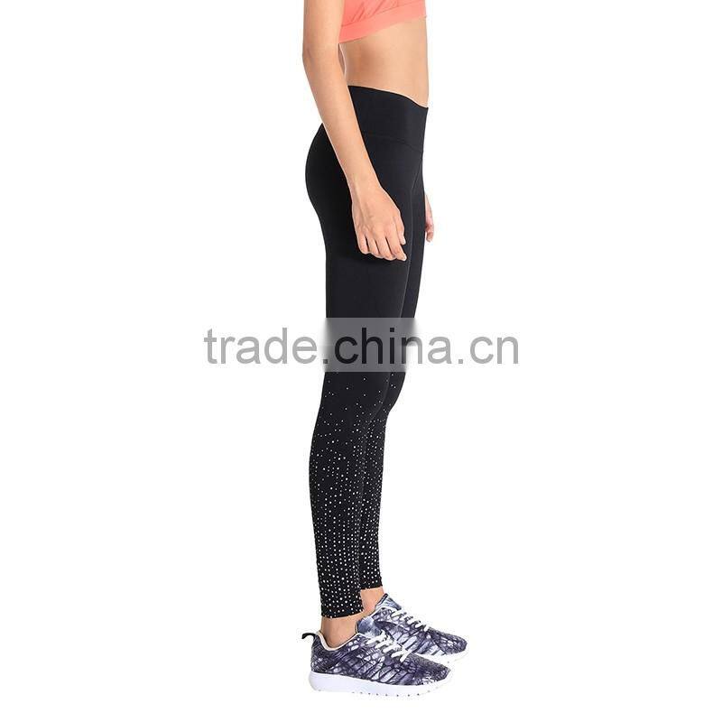 Wholesale Ladies Sports Pants Elastic Fitness GYM Leggings Luminous Reflex Yoga Pants