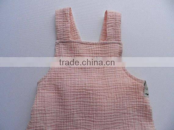 Hot Sale!! Muslin Newborn Baby Bodysuit Unisex Baby Jumpsuit Peach Adjustable Straps Rompers