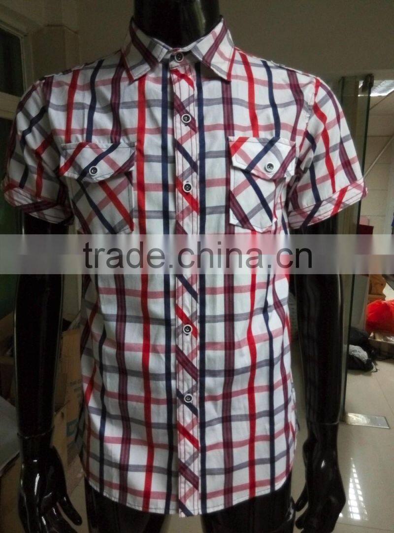 2017 summer new short sleeve shirt casual shirts mens flannel shirts