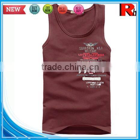 Alibaba china custom wholesale polyester screen printed tank tops
