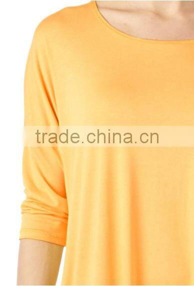 women's clothing imported from china tunic blouse with 3/4 sleeves