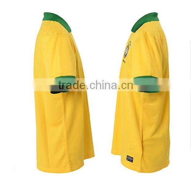Brazil Soccer World Cup 2014 quick dry fit sport polo shirt man
