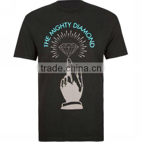 Wholesale Black Printing Overseas T Shirt