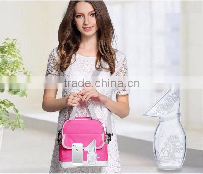 New Silicone Breastfeeding Pump/Milk Pump Suction Bottle/Breast milk pump with lid