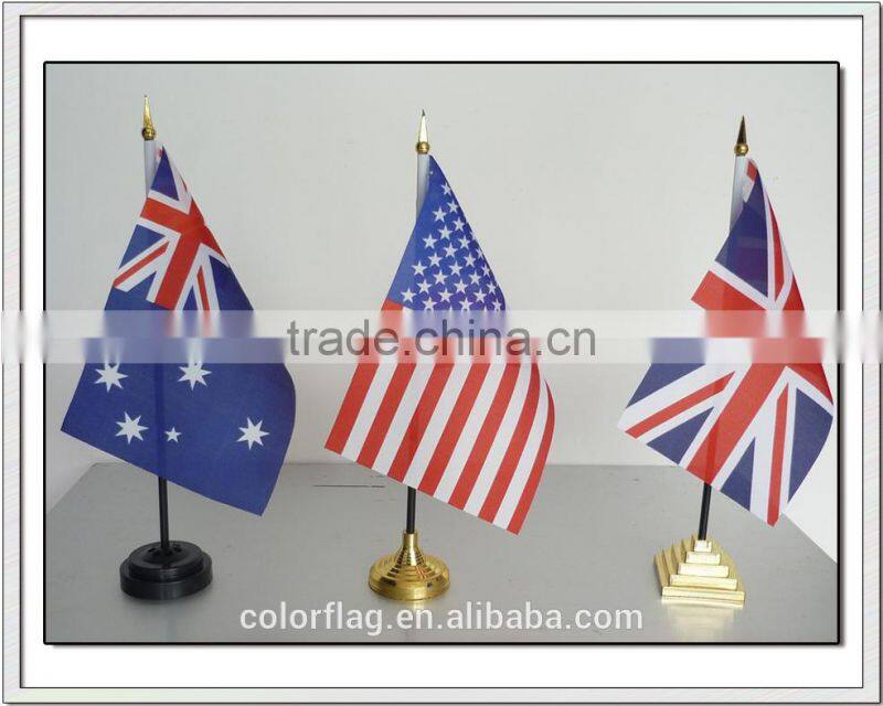 fashion table flag , desk flag , silk flag