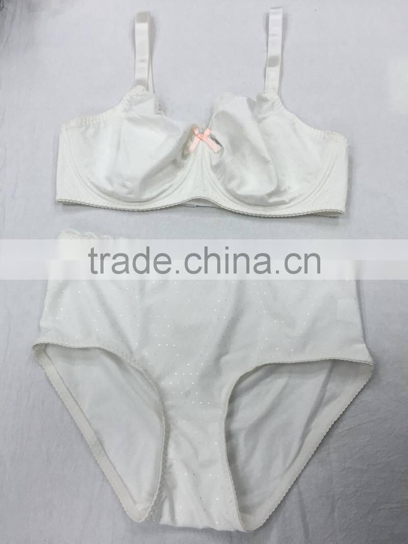 Ladies new unwired bra comfortable sexy women plus size bra panty set