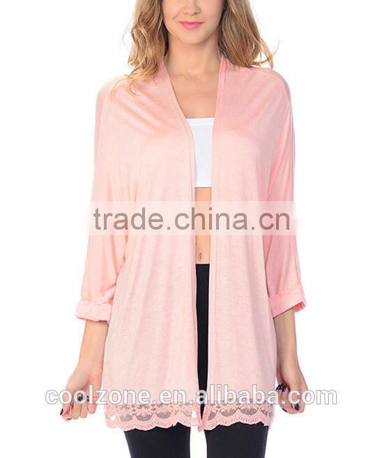 Open front long sleeve women cardigan wholesale crochet cardigan 2015