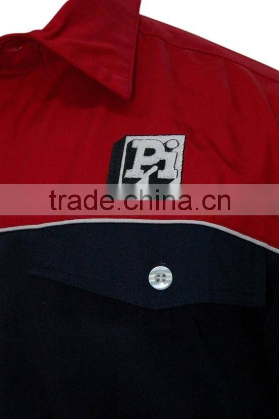 Blue Red Workwear uniform shirt Engineer uniform