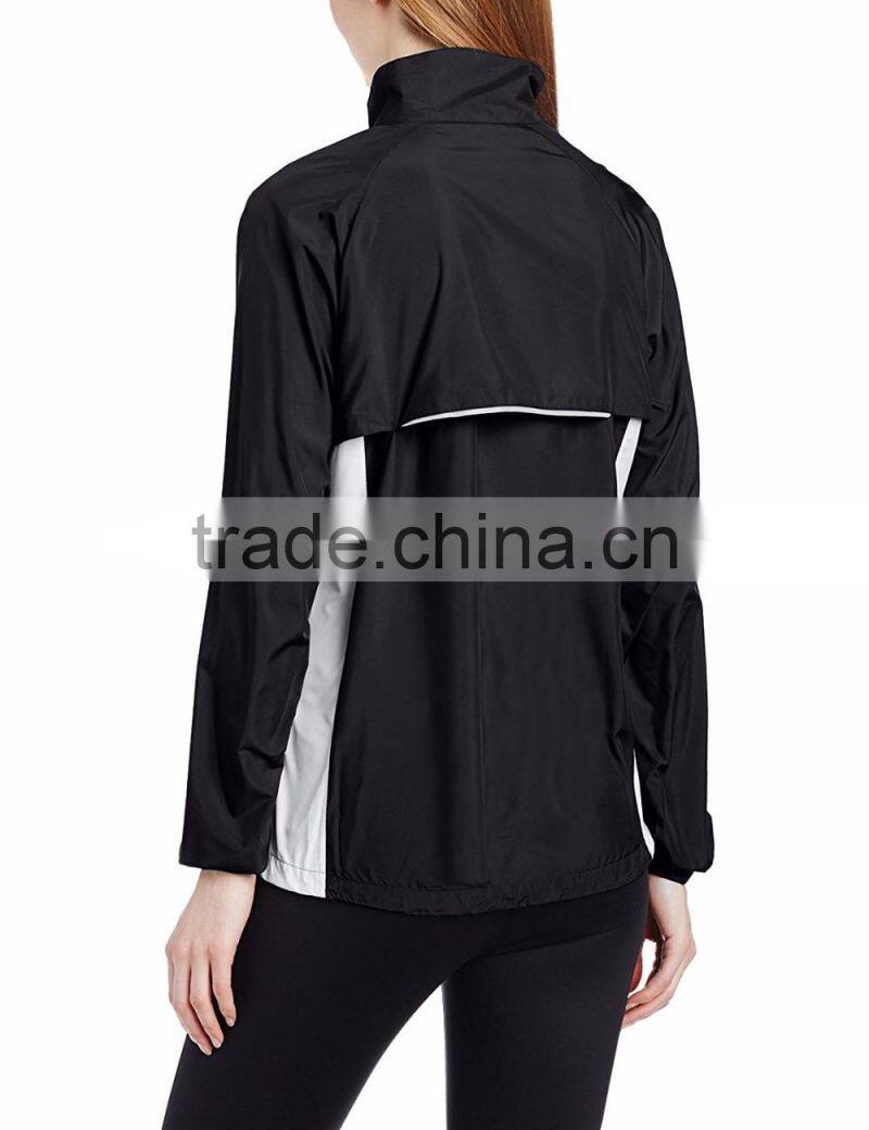 Factory Wholesale Sports Quick Dry Black And White Womens Jackets Custom