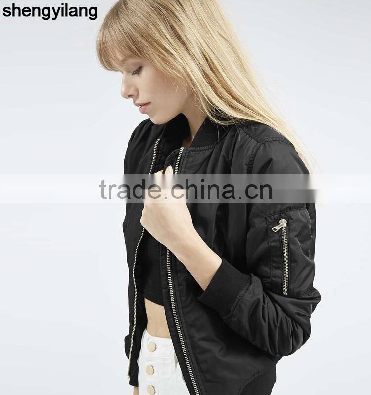 Top sale women black fashion jacket guangzhou clothing
