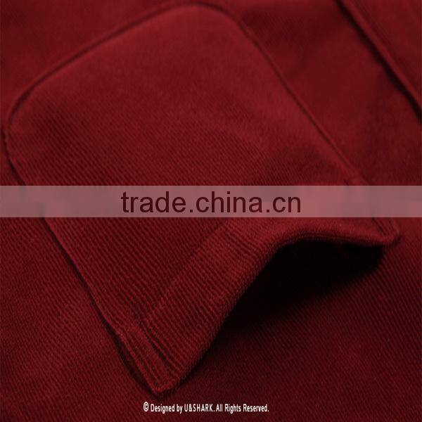 2016 new thick warm mens heavy cotton corduroy shirt