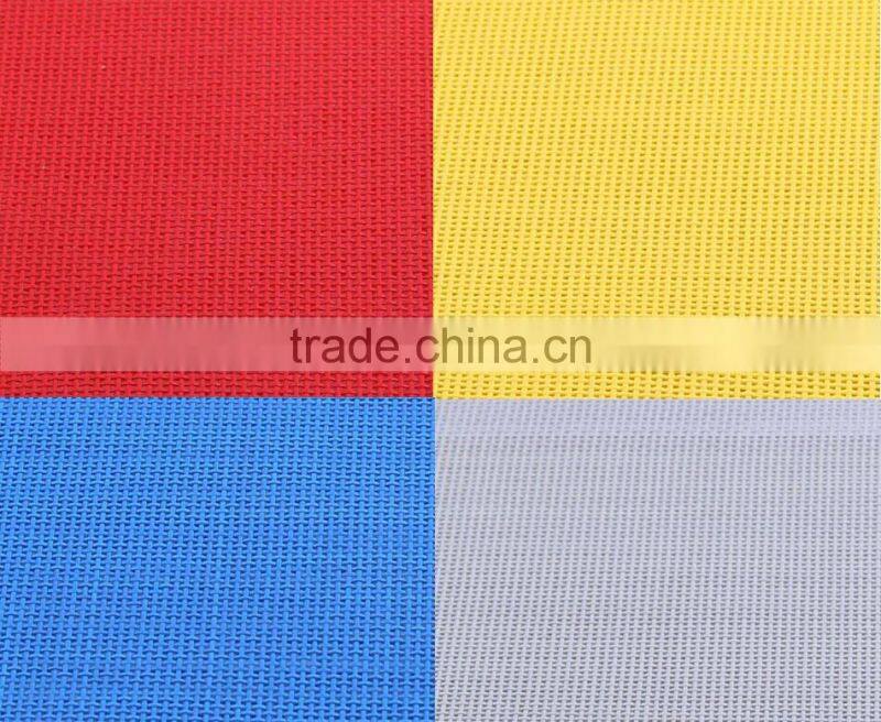 outdoor usage stiff pvc coated polyester mesh fabric