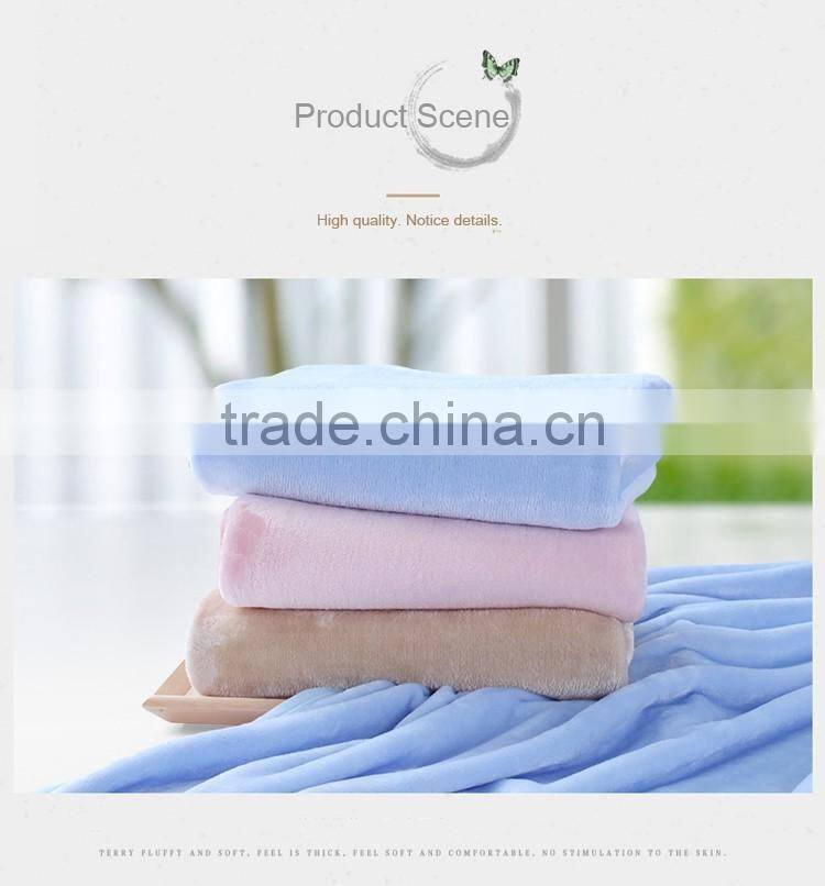Soft plain baby flannel fleece blanket plus