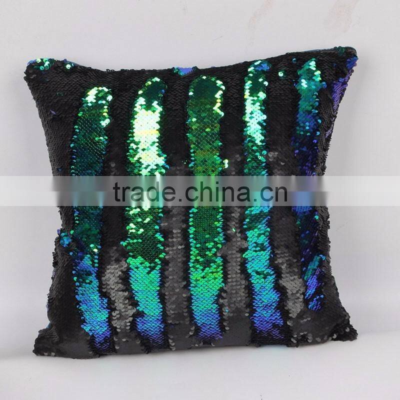 2017 Magic sequins Mermaid Pillow Cover /Reversible Sequin Fabric Color Changing Pillow