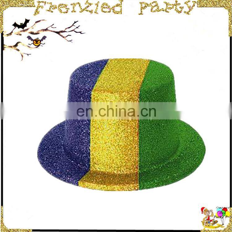 wholesale plastic disco mardi gras color hat FGH-1014