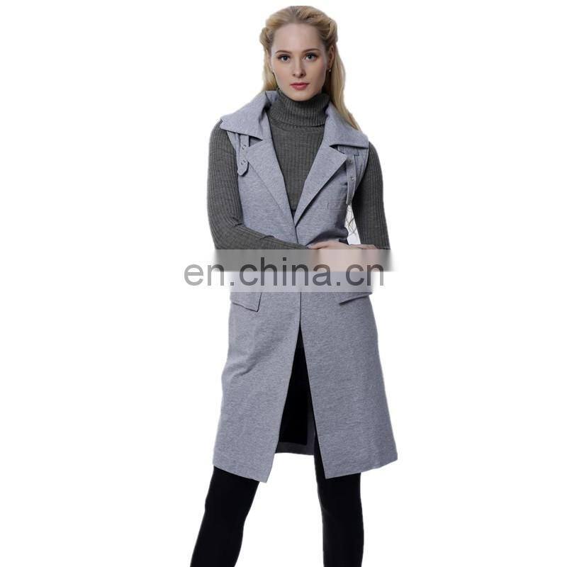 2015 Fashion longline lapel collar lady jacket,custom jacket,jacket for women