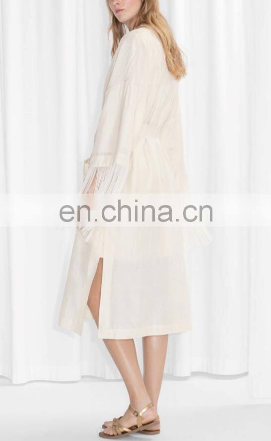 Hot Sale Fringe Silk Robes Kimono For Women