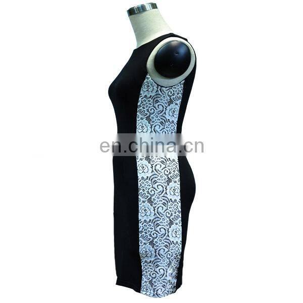 round collar sexy women dress without sleeve