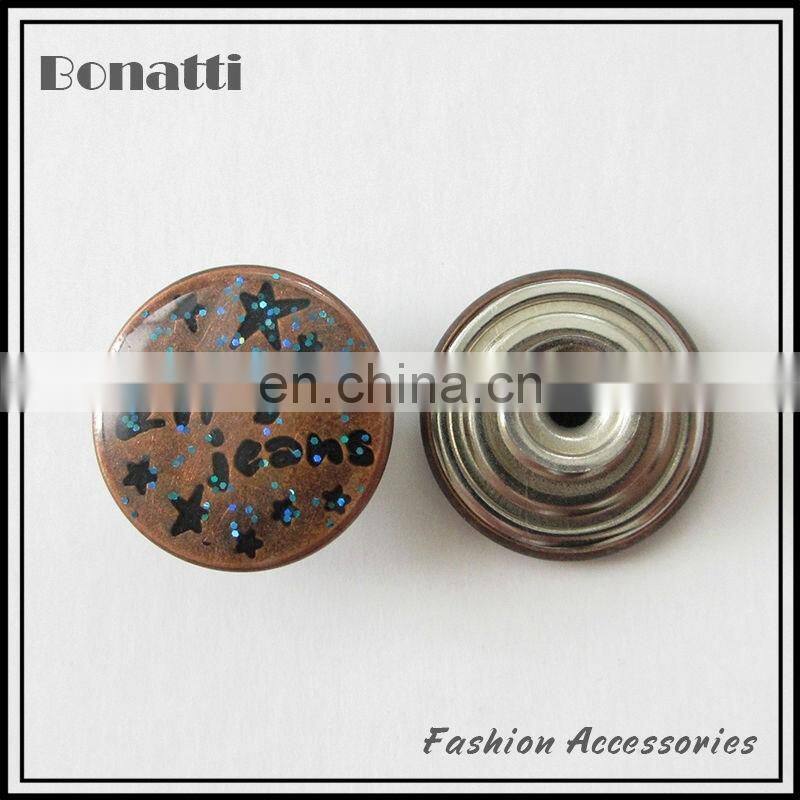 2014 new fashion rhinestone custom jeans rivets buttons
