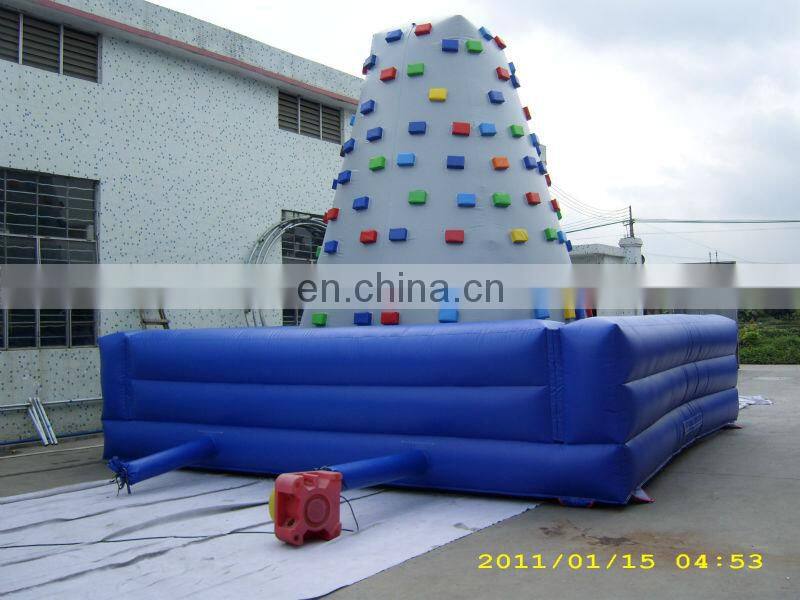 Rockwall climbing mountain/ Hot seller inflatable climbing wall from TOP/exciting outdoor sport games