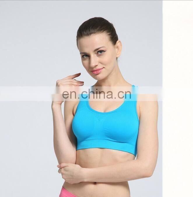 Custom make plain sports bra for women wholesale with mesh#06