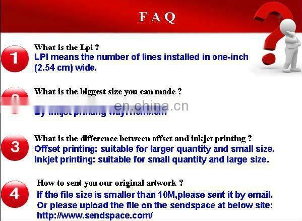 wholesale price 3D effect cover lenticular notebook