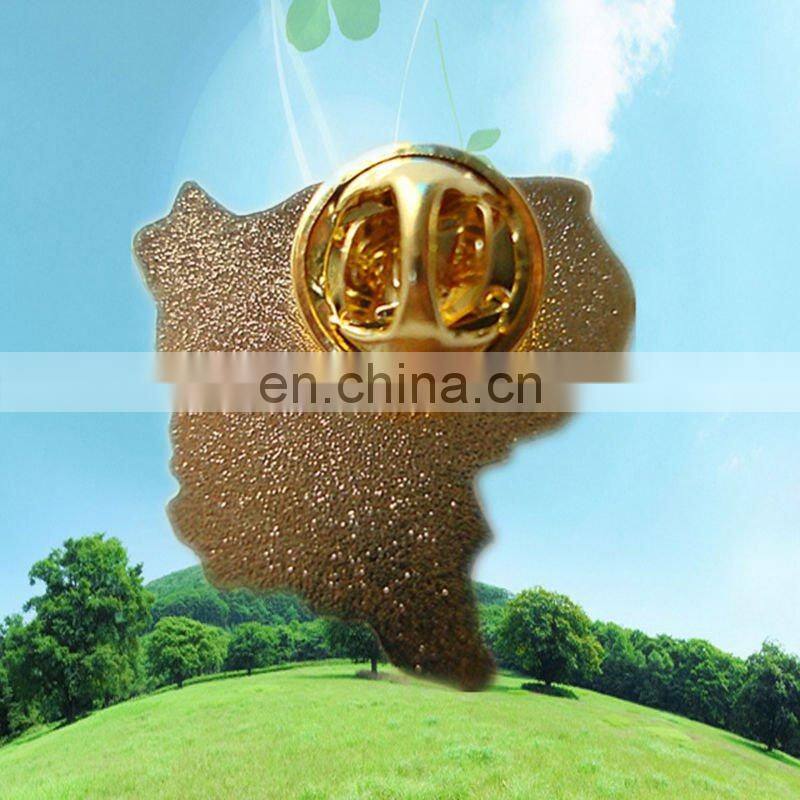 Double flag shape badges copper pressure blunt badge