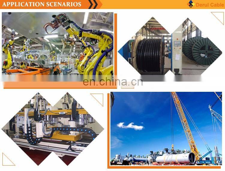 ROV composite cable neutrally buoyant tether cable with SM optic fiber