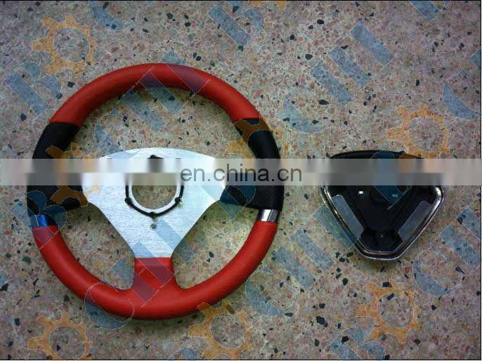 Red Universal Type PVC Car Steering Wheel