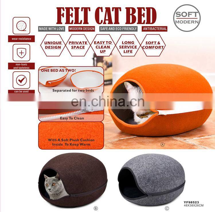 Easy To Clean Up Felt Cat House Bed Felt