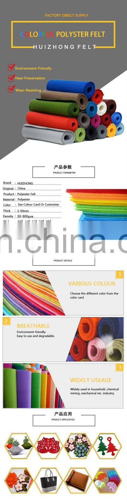 High Quality Colorful Nonwoven Fabric Felt Roll